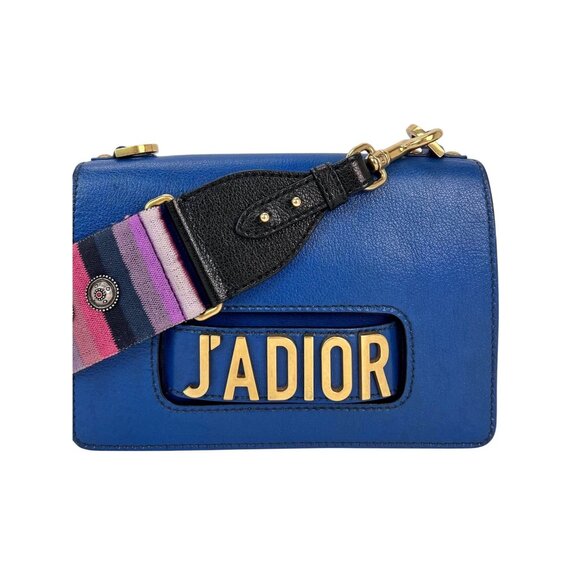 Christian Dior CD J'ADIOR Blue Flap Leather Shoulder Bag - Picture 1 of 16